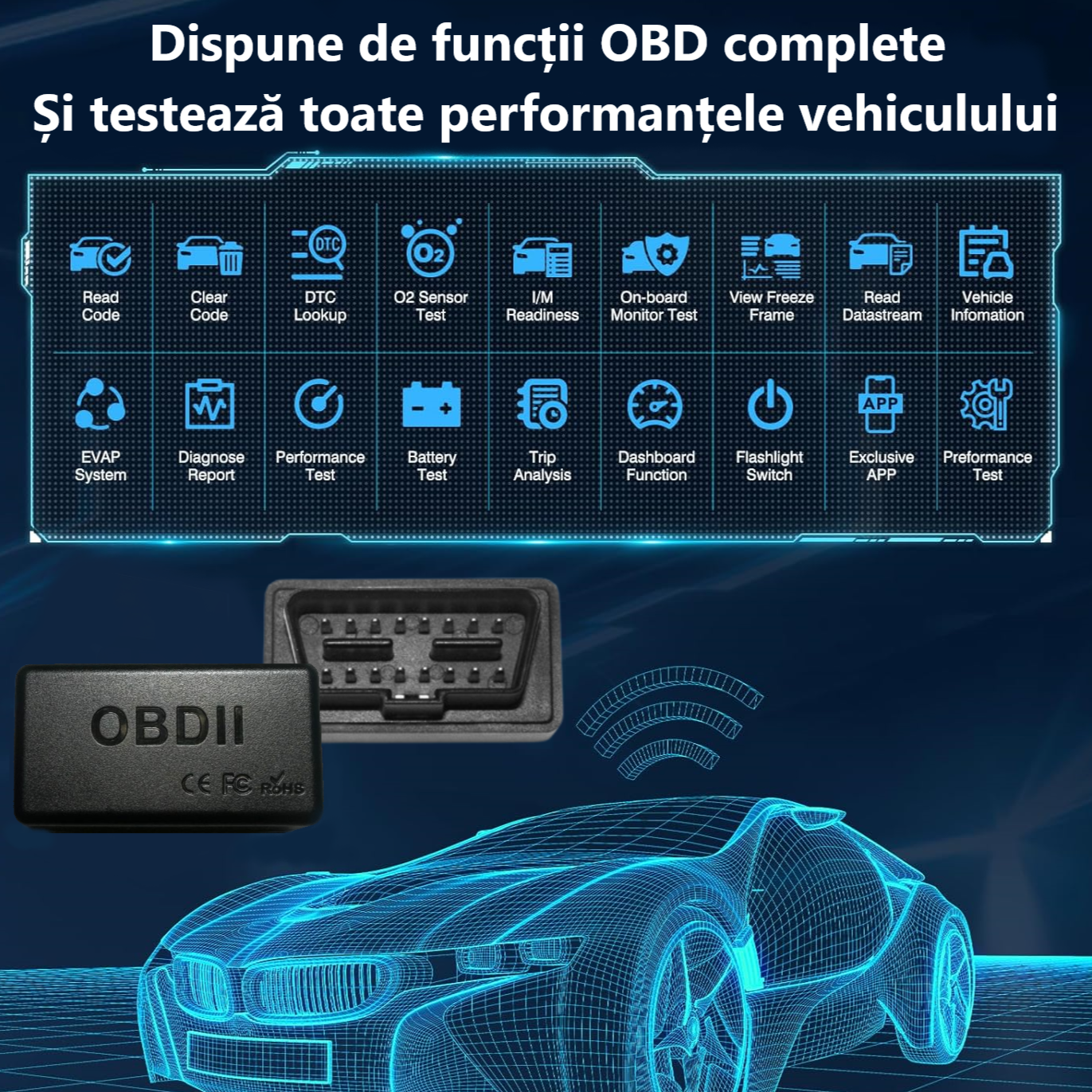 Tester Auto Profesional OBD 4.0 – Diagnostic Rapid și Precizie Maximă